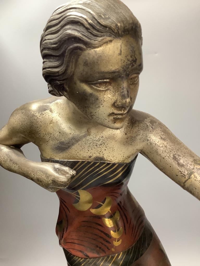 An Art Deco spelter figure